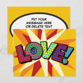 Carte Postale Faire-part Bulle de Discours Amusez-vous Votre Message Rétro  (Devant / Derrière)