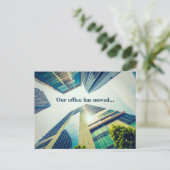 Carte Postale Faire-part Bureau Déplacé Changement d'Adresse de Bâtiment Mo (Debout devant)