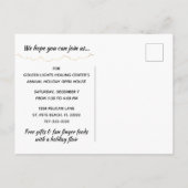 Carte Postale Faire-part Burgundy and Gold Holiday Event Enregistrer la dat (Dos)