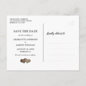 Carte Postale Faire-part Burgundy Mason Jar Bois Mariage Enregistrer La Dat (Dos)