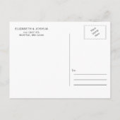 Carte Postale Faire-part Burgundy Simple Calligraphie Mariage moderne (Dos)