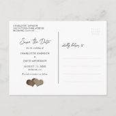 Carte Postale Faire-part Burlap String Lights Mariage Photo Enregistrer La  (Dos)