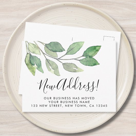 Carte Postale Faire-part Business New Address Moving