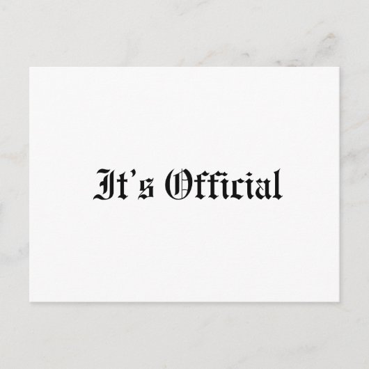 Carte Postale Faire-part C’est le Mariage gothique rustique officiel (Devant)