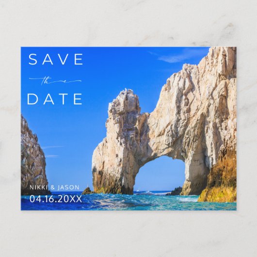Carte Postale Faire-part Cabo San Lucas Destination Mariage Enregistrer la (Devant)