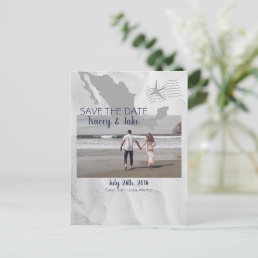 Carte Postale Faire-part Cabo San Lucas Destination Mariage Enregistrer la (Debout devant)