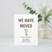 Carte Postale Faire-part Cactus dans un pot Nous avons déménagé (Debout devant)
