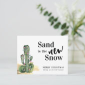 Carte Postale Faire-part Cactus du désert Joyeux Noël Nouvelle adresse (Debout devant)
