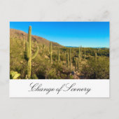 Carte Postale Faire-part Cactus du désert Nouvelle maison déménagement (Devant)