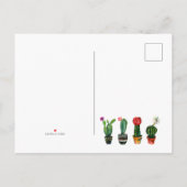 Carte Postale Faire-part Cactus Succulents Nouvelle Adresse (Dos)