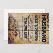 Carte Postale Faire-part Cadeau d'anniversaire | Décoration pour mon mari (Devant / Derrière)