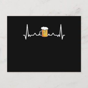 Carte Postale Faire-part Cadeau de battement de coeur d'alcool de boisson d