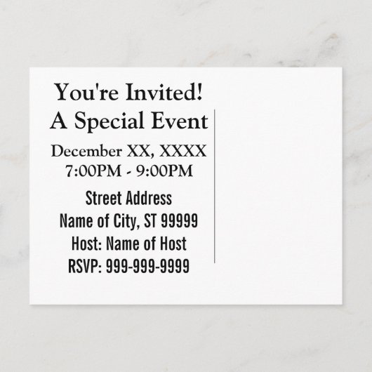 Carte Postale Faire-part Cadeau de Noël drôle : Vrai cadeau d'objet (Dos)