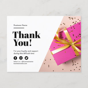 Carte Postale Faire-part Cadeau d'entreprise pour client fidèle avec remise