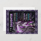 Carte Postale Faire-part Cadeau pour ma fille, fille et papa, amateurs de l (Devant / Derrière)