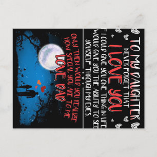 Carte Postale Faire-part Cadeau pour ma fille Meilleur cadeau familial