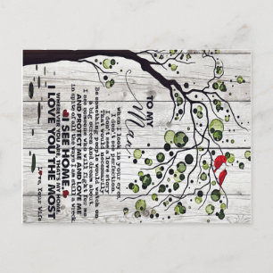 Carte Postale Faire-part Cadeau pour mari   Lettre adorable à mon mari