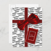 Carte Postale Faire-part Cadeaux d'études pour hommes & femmes saluant (Devant / Derrière)