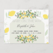 Carte Postale Faire-part Cadre de citrons à l'aquarelle (Devant)