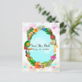 Carte Postale Faire-part Cadre d'été tropical hawaïen Save the Date Party (Debout devant)