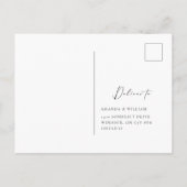 Carte Postale Faire-part Cadre Élégant Réponse RSVP Moderne (Dos)