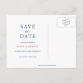 Carte Postale Faire-part Cadre floral tropical typographie de mariage moder (Dos)