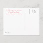Carte Postale Faire-part Cadre mignon en caoutchouc rose (Dos)