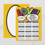 Carte Postale Faire-part Calendrier 2020 Comic Book Pop Art Enregistrer la  (Devant / Derrière)