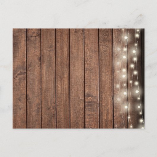 Carte Postale Faire-part Calendrier cœur doré en bois rustique, Enregistrez (Dos)