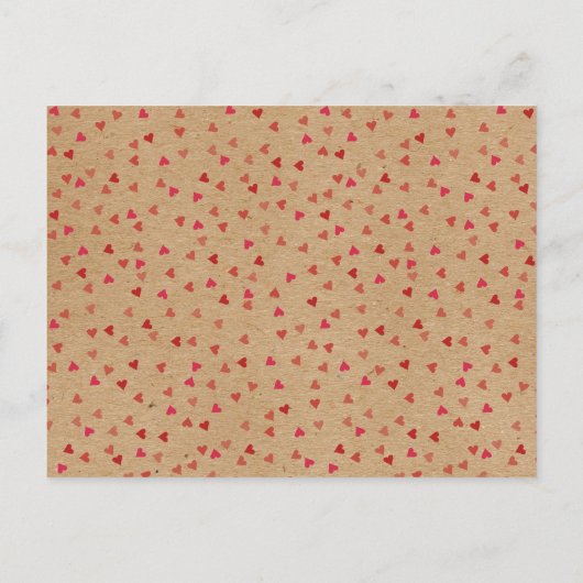 Carte Postale Faire-part Calendrier Coeur Rouge Rubis Rustique Enregistrez (Dos)