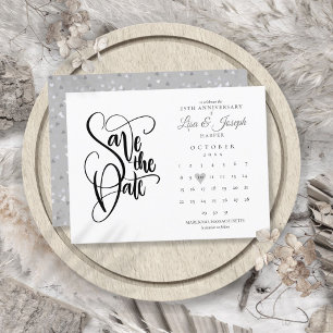 Carte Postale Faire-part Calendrier de dates à retenir pour sauver le cœur 