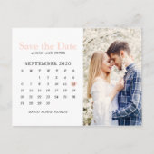 Carte Postale Faire-part Calendrier de mariage photo "Blush Pink" pour save (Devant)