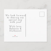 Carte Postale Faire-part Calendrier de mise en garde à l'aquarelle simple C (Dos)