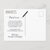 Carte Postale Faire-part Calendrier de mise en garde mariage Eucalyptus Bla (Dos)