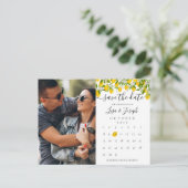 Carte Postale Faire-part Calendrier de mise en mémoire de date Fleurs d'agr (Debout devant)