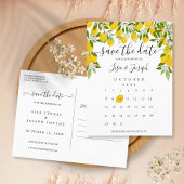 Carte Postale Faire-part Calendrier de mise en mémoire Fleurs de citronnier