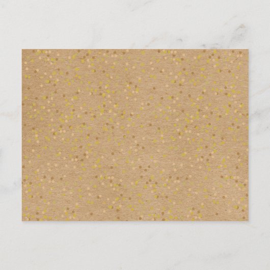 Carte Postale Faire-part Calendrier de sauvegarde de date de coeur d'or de  (Dos)