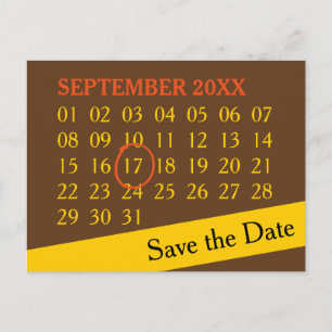 Carte Postale Faire-part Calendrier personnalisé simple + votre photo, back