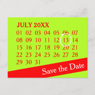 Carte Postale Faire-part Calendrier personnalisé simple + votre photo, back
