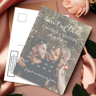 Carte Postale Faire-part Calendrier photo rose Gold Citrouille Enregistrer
