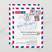 Carte Postale Faire-part California Virginia Localisation Airmail Enregistr (Devant / Derrière)