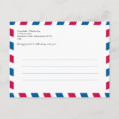 Carte Postale Faire-part California Virginia Localisation Airmail Enregistr (Dos)