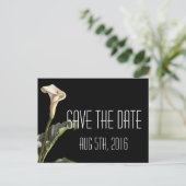 Carte Postale Faire-part Calla Lily Floral Moderne Enregistrer La Date (Debout devant)