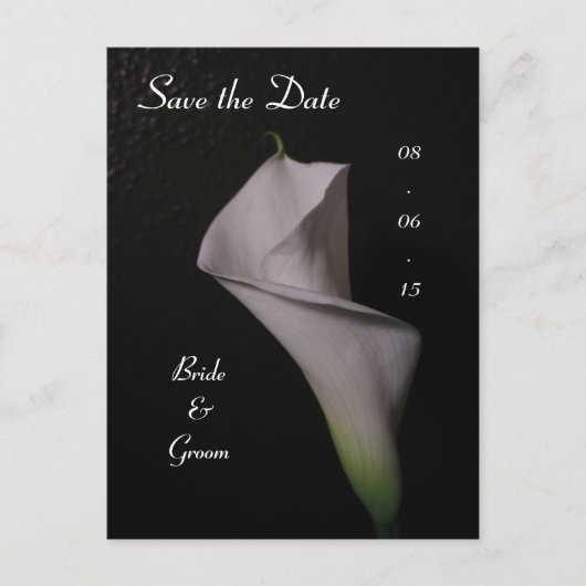 Carte Postale Faire-part Calla Lily Mariage Enregistrer la date (Devant)