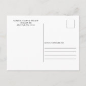 Carte Postale Faire-part Calligraphie Boho Terracotta Pampas Enregistrer la (Dos)