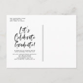 Carte Postale Faire-part Calligraphie de pinceau rustique Diplôme photo (Dos)