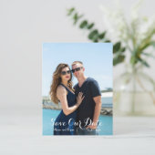 Carte Postale Faire-part Calligraphie de texte moderne ENREGISTREZ LA DATE  (Debout devant)