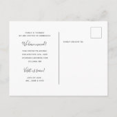 Carte Postale Faire-part Calligraphie Moderne de Cactus Nous Avons Déménagé (Dos)