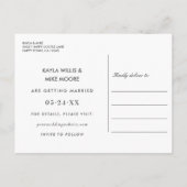 Carte Postale Faire-part Calligraphie moderne élégant paysage photo mariage (Dos)