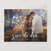 Carte Postale Faire-part Calligraphie moderne Mariage Enregistrer La Date P (Devant)